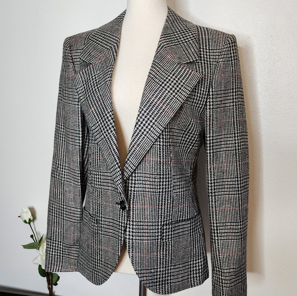 AUTHENTIC Vintage Burberry Herringbone Coat Dinner Jacket Business Elegant Luxe - Picture 5 of 15
